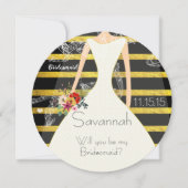 私の花嫁のメイド婚約の写真は後ろに 招待状 (正面)