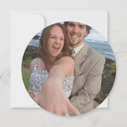 私の花嫁のメイド婚約の写真は後ろに 招待状 (裏面)