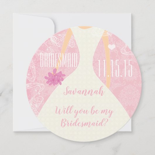 私の花嫁のメイド婚約の写真は後ろに 招待状 (正面)