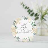 私の花嫁のメイド白い水彩花か？ 招待状 (スタンド正面)