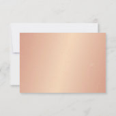 私の花嫁のメイド紙吹雪バラ金ゴールドハート 招待状 (裏面)