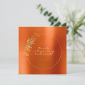 私の花嫁のメイド金ゴールドの珊瑚 招待状 (スタンド正面)