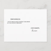 私の花嫁のメイド金ゴールドグリッターの輝き インビテーションポストカード (裏面)