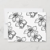 私の花嫁のメイド黒と白のシック 招待状 (裏面)