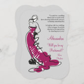 私の花嫁のメイド2枚のカードは？ 招待状 (正面/裏面)