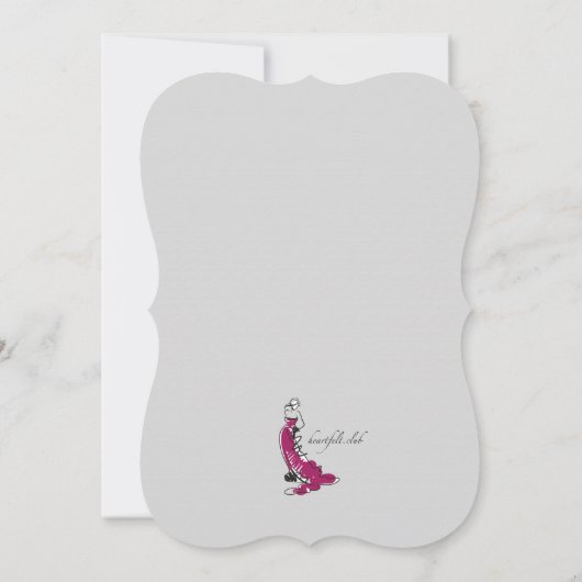 私の花嫁のメイド2枚のカードは？ 招待状 (裏面)