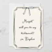 私の花嫁のメイド？コケット・ボウ・ブライドメイド提案 招待状 (正面)