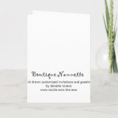 私の花嫁のメイド（ブルネット） 招待状 (裏面)