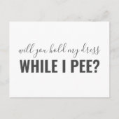 私の花嫁のモダンおもしろい招待状 インビテーションポストカード (正面)