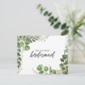 私の花嫁のユーカリとアーチ金ゴールド シーズンポストカード (スタンド正面)