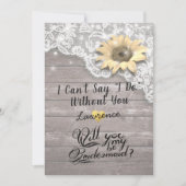 私の花嫁の介添え人になってくれますか チックレース ひまわり 木 招待状 (正面)