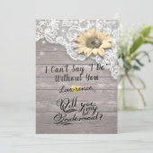 私の花嫁の介添え人になってくれますか チックレース ひまわり 木 招待状 (スタンド正面)