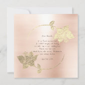 私の花嫁の介添人になってくれますか ピンク ブラッシュ ローズ ゴールド 招待状 (裏面)