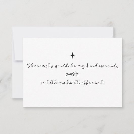 私の花嫁の介添人になってくれますか？ 招待状 (正面)