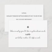 私の花嫁の介添人になってくれますか？ 招待状 (正面/裏面)