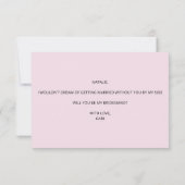 私の花嫁の介添人になってくれますか？ 招待状 (裏面)