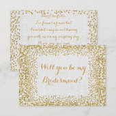 私の花嫁の介添人になってくれますか 白金コンフェッティ 招待状 (正面/裏面)