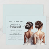 私の花嫁の介添人になってくれませんか?(アフリカ系アメリカ人向け) 招待状 (正面/裏面)