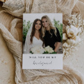 私の花嫁の介添人になってくれる? 花嫁の介添人 フォトカード 招待状