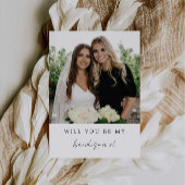 私の花嫁の介添人になってくれる? 花嫁の介添人 フォトカード 招待状