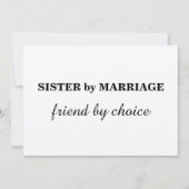 私の花嫁の付き添いになってくれる？クラフト 招待状 (正面)