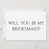 私の花嫁の付き添いになってくれる？クラフト 招待状 (裏面)