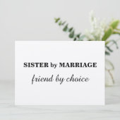 私の花嫁の付き添いになってくれる？クラフト 招待状 (スタンド正面)