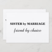 私の花嫁の付き添いになってくれる？クラフト 招待状 (正面/裏面)