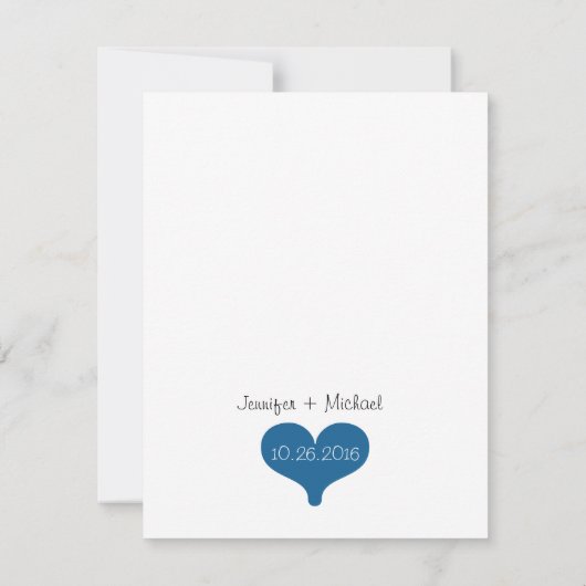 私の花嫁の付き添いになってくれる?ネービー·ブルー/オレンジ·ポエム 招待状 (裏面)