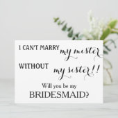 私の花嫁の付き添いになってくれる? 招待状 (スタンド正面)