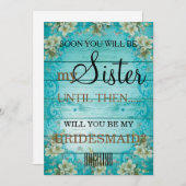 私の花嫁の付き添いになってくれる？ 招待状 (正面/裏面)