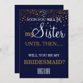 私の花嫁の付き添いになってくれる? 招待状 (正面/裏面)