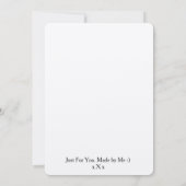 私の花嫁の付き添いになってくれる？文字カード 招待状 (裏面)