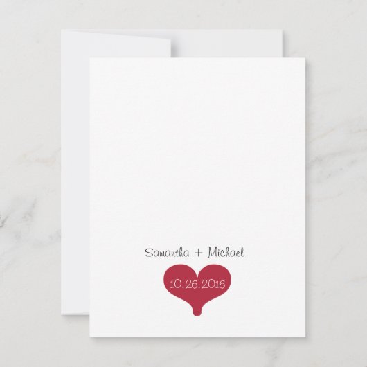 私の花嫁の付き添いになってくれる?赤/黒のコラージュカード 招待状 (裏面)