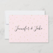 私の花嫁の付き添いのカードになるか？金ゴールドドットピンク 招待状 (裏面)