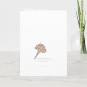 『私の花嫁の付き添いのレースガウンサンゴ』 招待状 (裏面)