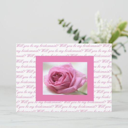 私の花嫁の付き添いはピンクの白になりますか? 招待状 (スタンド正面)