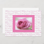 私の花嫁の付き添いはピンクの白になりますか？ 招待状 (正面/裏面)