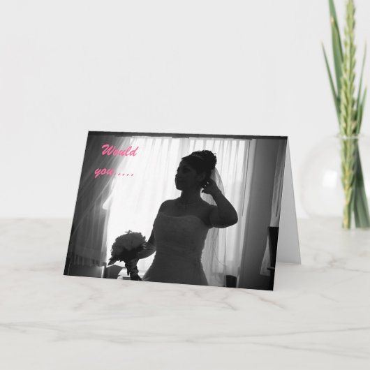 私の花嫁の付き添いをお願いします 招待状 (正面)