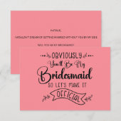 私の花嫁の仲間になってくれますか？の招待状 招待状 (正面/裏面)