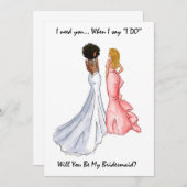 私の花嫁の仲間になってくれますか カード- 招待状 (正面/裏面)