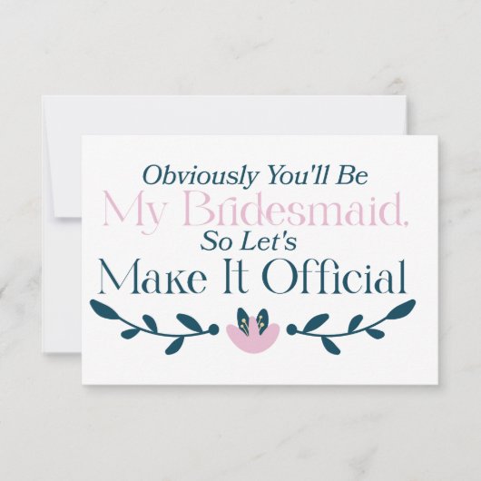 私の花嫁の仲間になってくれますか？ 招待状 (正面)