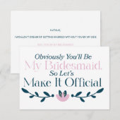 私の花嫁の仲間になってくれますか？ 招待状 (正面/裏面)