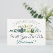 私の花嫁の仲間になってくれる？ | 緑の植物 招待状 (スタンド正面)