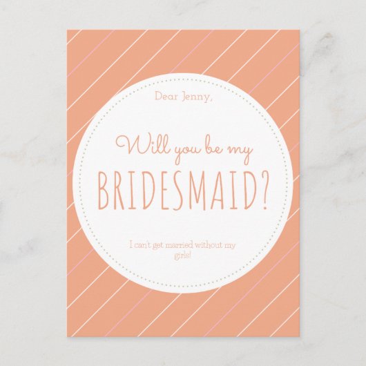 私の花嫁の仲間になってくれる？｜花嫁の仲間への提案 案内ポストカード (正面)
