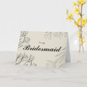 私の花嫁の仲間へのカード カード (黄色い花)