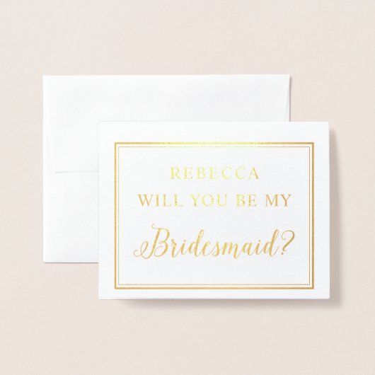 私の花嫁の写真に金箔を入れてくれないか 箔カード (封筒付き正面)