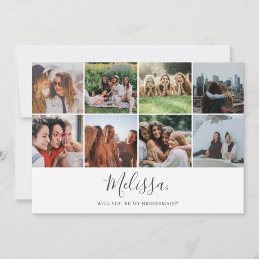 私の花嫁の写真のコラージュにモダンなりませんか？ 招待状 (正面)