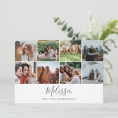 私の花嫁の写真のコラージュにモダンなりませんか？ 招待状 (スタンド正面)