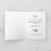 私の花嫁の写真の緑素朴か カード (内部)